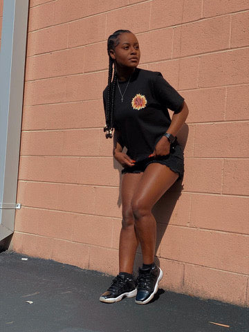 SV Sunflower Black Tee