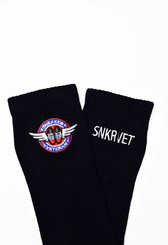 Sneaker Vet Crew Socks (Black)