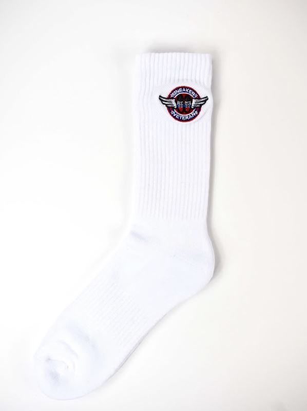 Sneaker Vet Crew Socks (White)